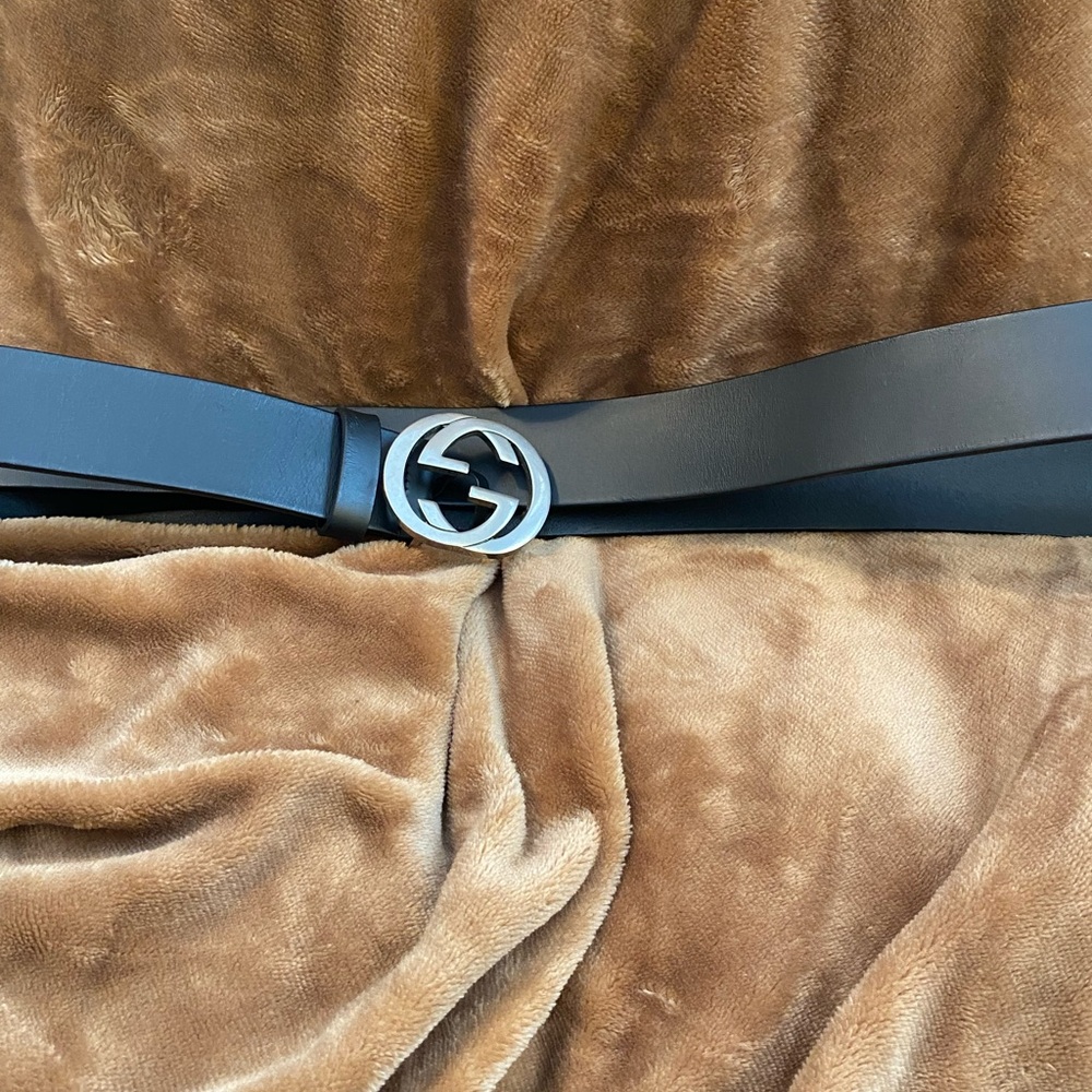 Gucci Black Leather Belt for Men